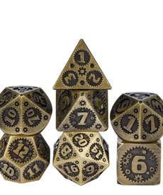 Gameopolis Dice - UDI Ancient Metal Dice - Mechanical Gear - Bronze
