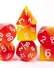 Gameopolis Dice - UDI Gameopolis Dice - Polyhedral 7 Set - Transparent Mixed Color Dice - Red & Yellow