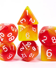 Gameopolis Dice - UDI Transparent Mixed Color Dice - Red & Yellow