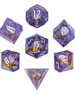 Gameopolis Dice - UDI Gameopolis Dice: Polyhedral 7 Set - Handmade - Golden Ribbon