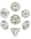 Gameopolis Dice - UDI Gameopolis Dice: Polyhedral 7 Set - Hollow Metal Dice - Music - Silver & Green