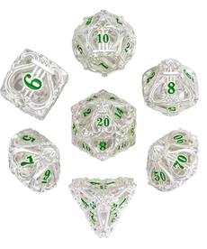 Gameopolis Dice - UDI Hollow Metal Dice - Music - Silver & Green