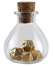 Hymgho Premium Gaming - HYO Hymgho Premium Gaming - Unseelie Polyhedral 7-Die Set - Potion Bottle - Mini Metal - Gold