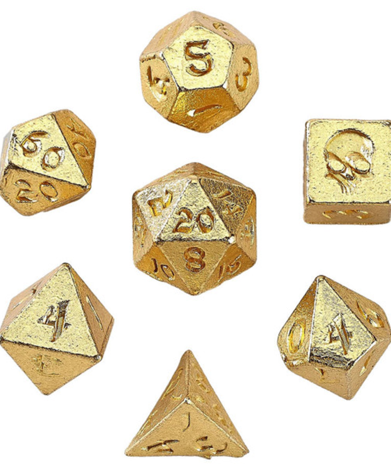 Hymgho Premium Gaming - HYO Hymgho Premium Gaming - Unseelie Polyhedral 7-Die Set - Potion Bottle - Mini Metal - Gold