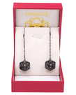 Hymgho Premium Gaming - HYO Hymgho Premium Gaming - Dice Earrings - Dragon's Eye Gunmetal w/ Purple Gems