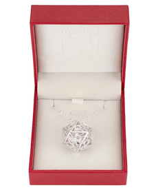Hymgho Premium Gaming - HYO Dice Necklace - Dragon's Eye Silver w/ Pink Gems