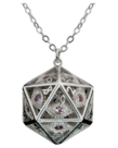 Hymgho Premium Gaming - HYO Hymgho Premium Gaming - Dice Necklace - Dragon's Eye Silver w/ Pink Gems