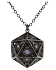 Hymgho Premium Gaming - HYO Hymgho Premium Gaming - Dice Necklace - Dragon's Eye Gunmetal w/ Purple Gems