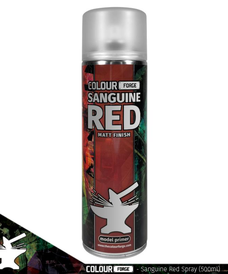 Colour Forge Colour Forge Spray Primer - Sanguine Red (500 ml)