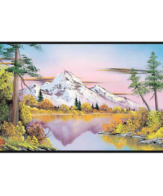 Ultra-PRO - ULP Black-Stitched Playmat - Bob Ross Mighty Mountain Lake