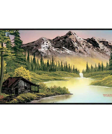Ultra-PRO - ULP Black-Stitched Playmat - Bob Ross Mountain Retreat