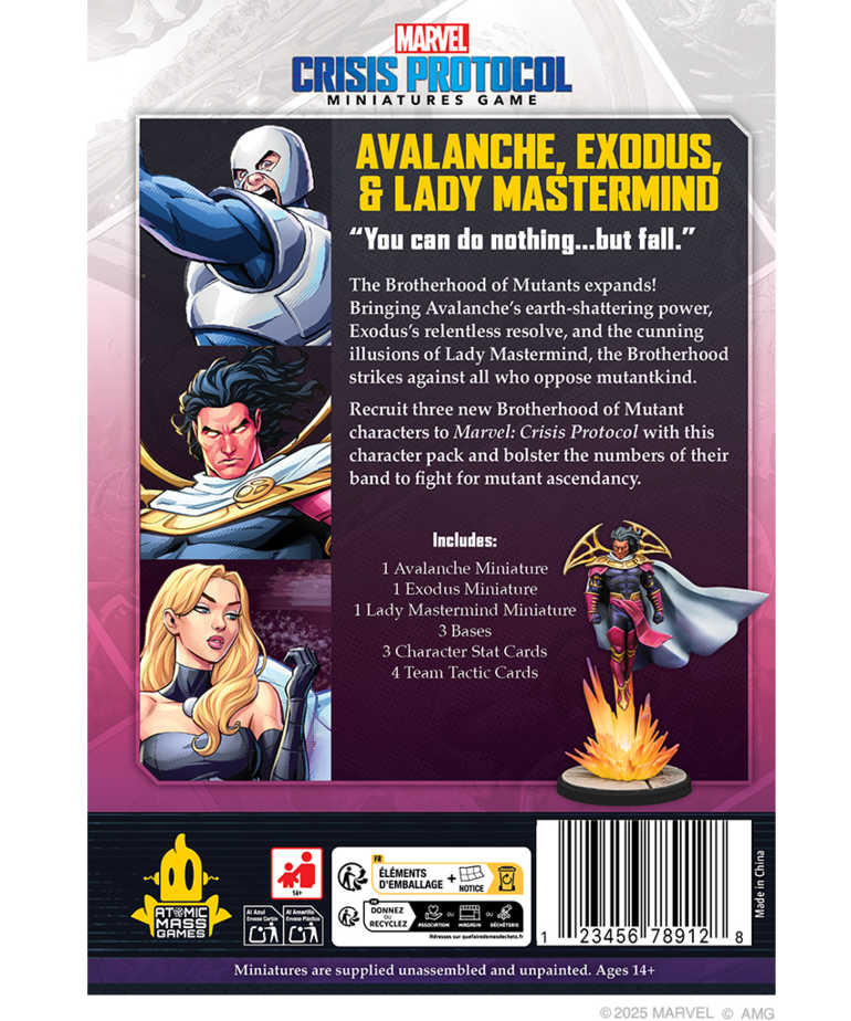 Atomic Mass Games - AMG Marvel: Crisis Protocol - Avalanche, Exodus & Lady Mastermind