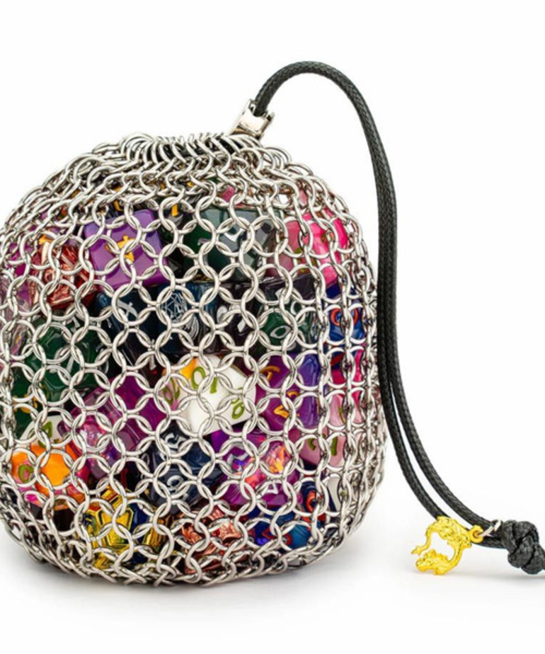 Hymgho Premium Gaming - HYO Hymgho Premium Gaming - Dice Bag - Hero's Chainmail Silver