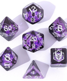 Hymgho Premium Gaming - HYO Polyhedral 7-Die Set - Wyrmforged: Dragon Eye Purple
