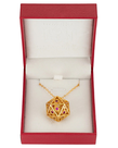 Hymgho Premium Gaming - HYO Hymgho Premium Gaming - Dice Necklace - Dragon's Eye Gold with Ruby Red Gems