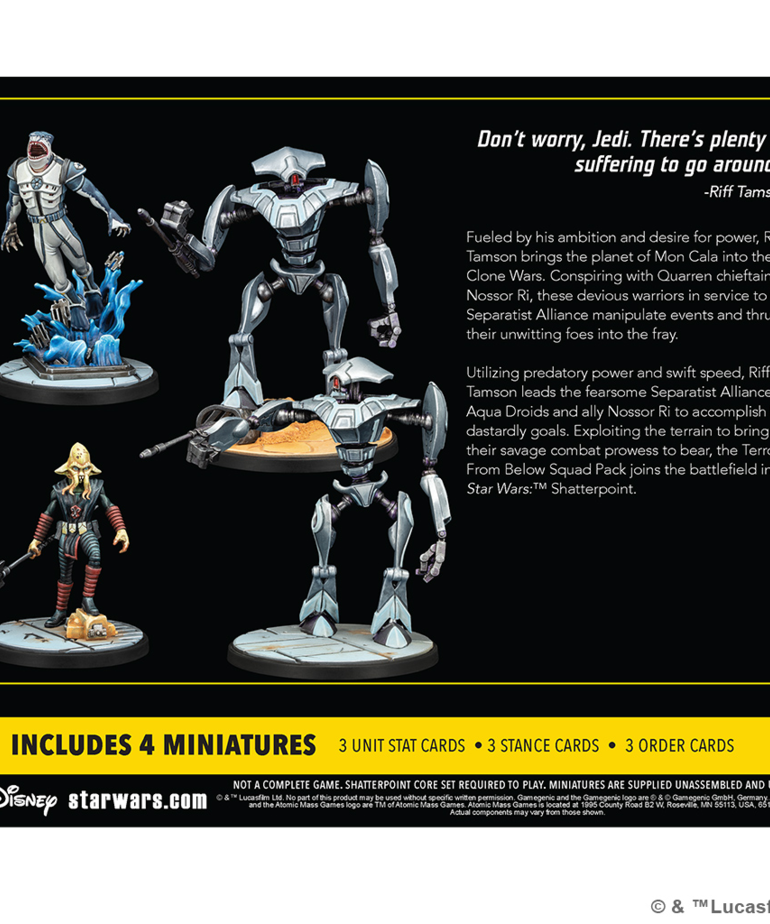 Atomic Mass Games - AMG Star Wars: Shatterpoint - Terror From Below - Riff Tamson Squad Pack