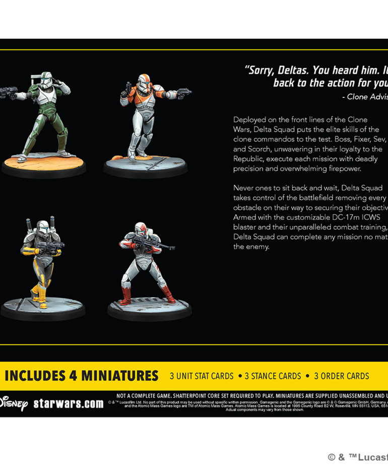 Atomic Mass Games - AMG Star Wars: Shatterpoint - Delta Squad, Form Up - Boss Squad Pack