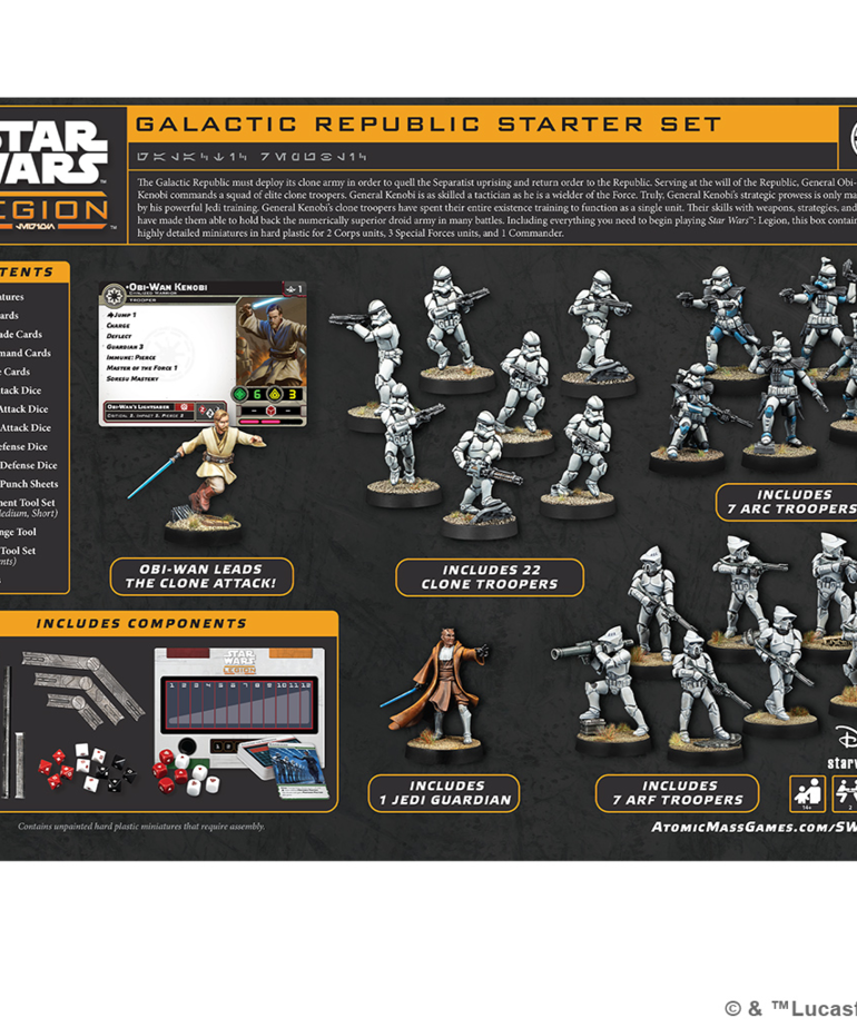 Atomic Mass Games - AMG Star Wars: Legion - Galactic Republic Starter Set
