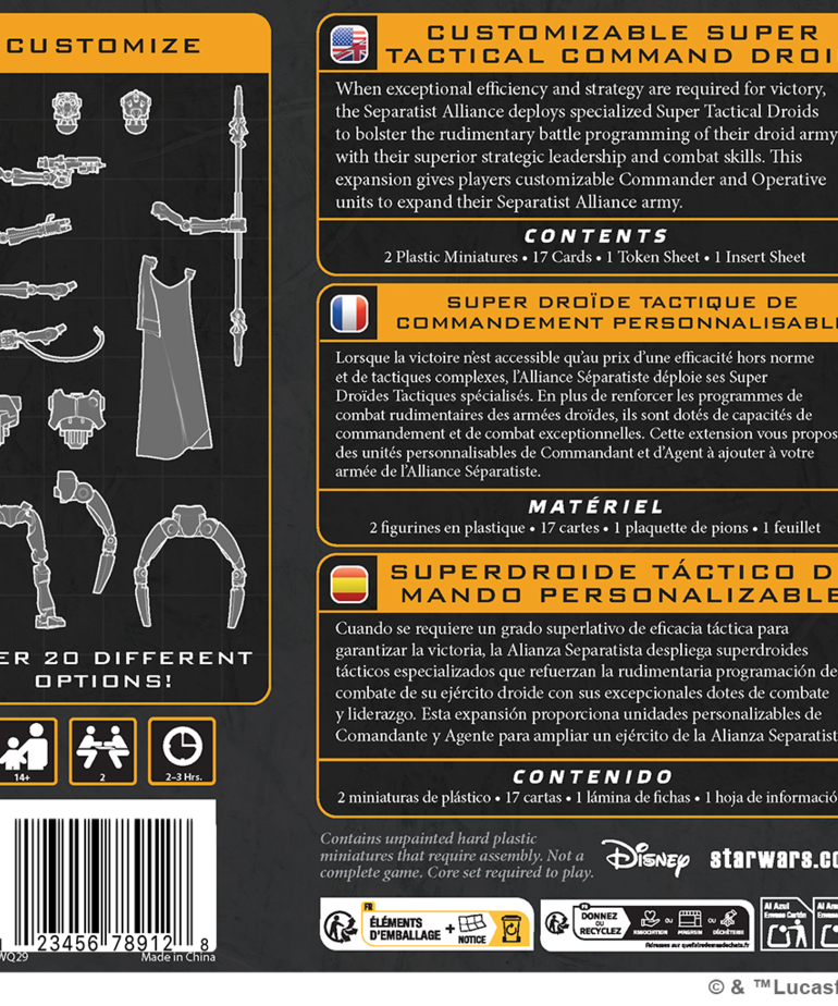 Atomic Mass Games - AMG Star Wars: Legion - Customizable Super Tactical Command Droid