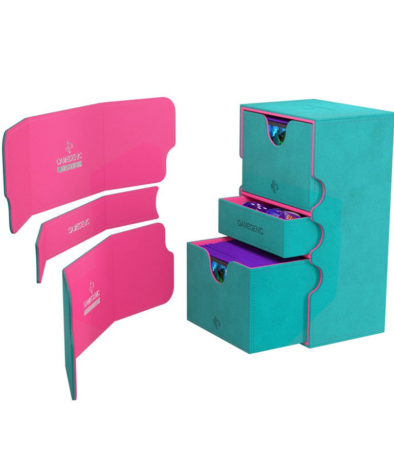 Gamegenic - GG Gamegenic - Stronghold 200+ XL Convertible Deck Box - Teal/Pink