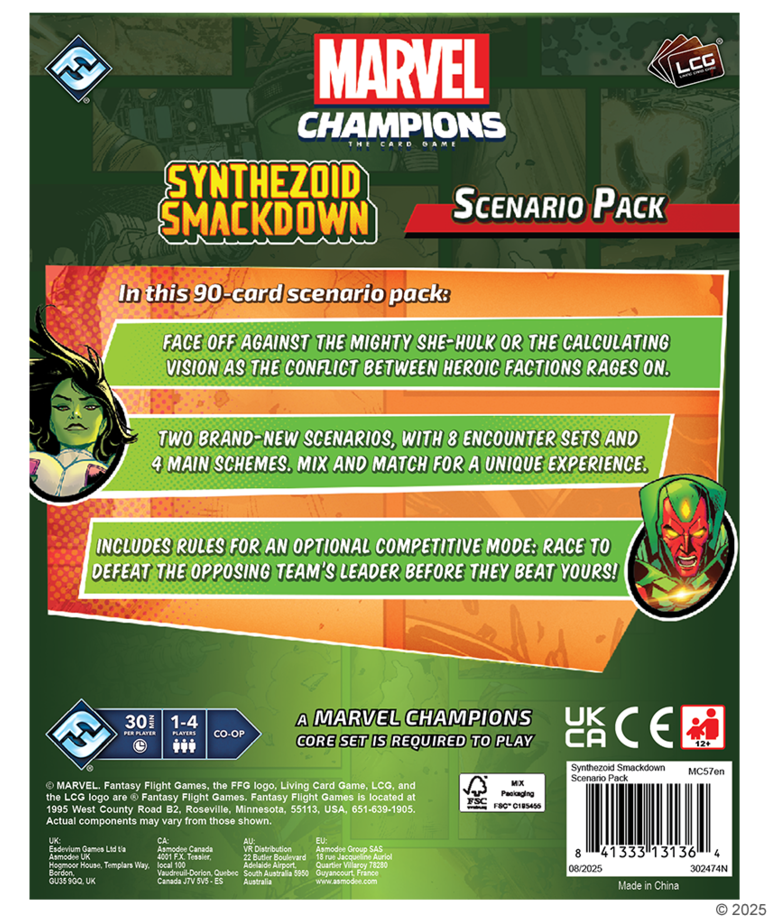 Fantasy Flight Games - FFG Marvel Champions: The Card Game - Synthezoid Smackdown Scenario Pack