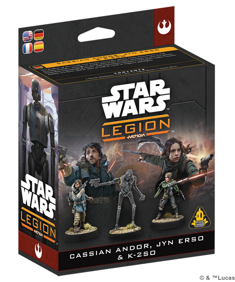 Atomic Mass Games - AMG PRESALE Star Wars: Legion - Cassian Andor, Jyn Erso & K-2SO 01/16/2026