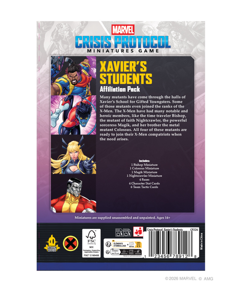 Atomic Mass Games - AMG Marvel: Crisis Protocol - Xavier's Students Affiliation Pack