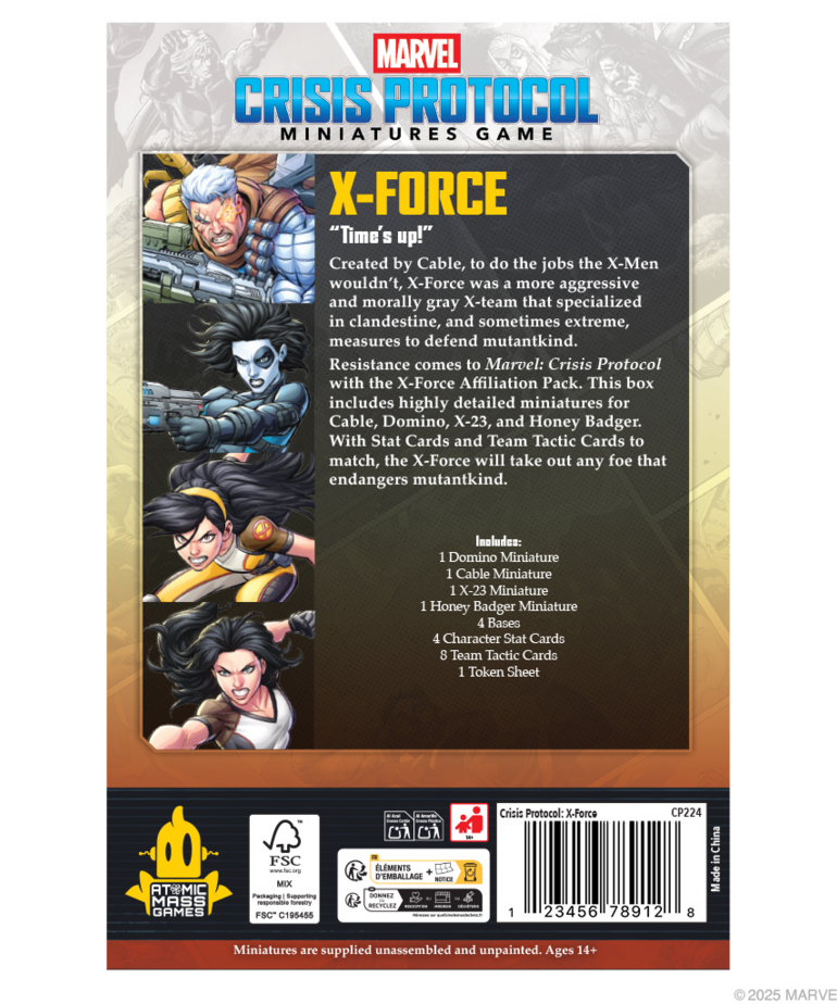 Atomic Mass Games - AMG Marvel: Crisis Protocol - X-Force Affiliation Pack