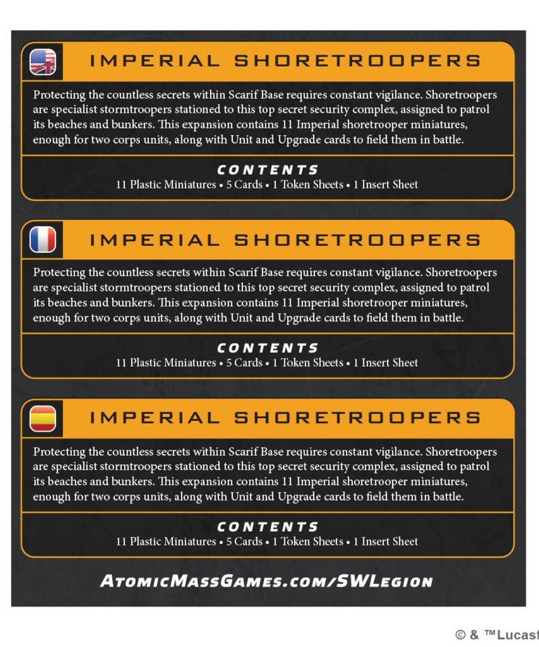 Atomic Mass Games - AMG PRESALE Star Wars: Legion - Imperial Shoretroopers 02/20/2026