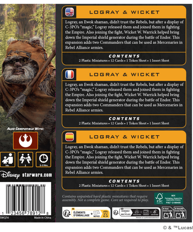 Atomic Mass Games - AMG PRESALE Star Wars: Legion - Logray & Wicket 02/20/2026