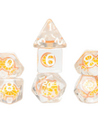 Sirius Dice - SDZ Sirius Dice - Polyhedral 7-Die Set - Fruit Slice - Orange