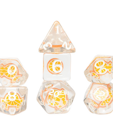 Sirius Dice - SDZ Polyhedral 7-Die Set - Fruit Slice - Orange