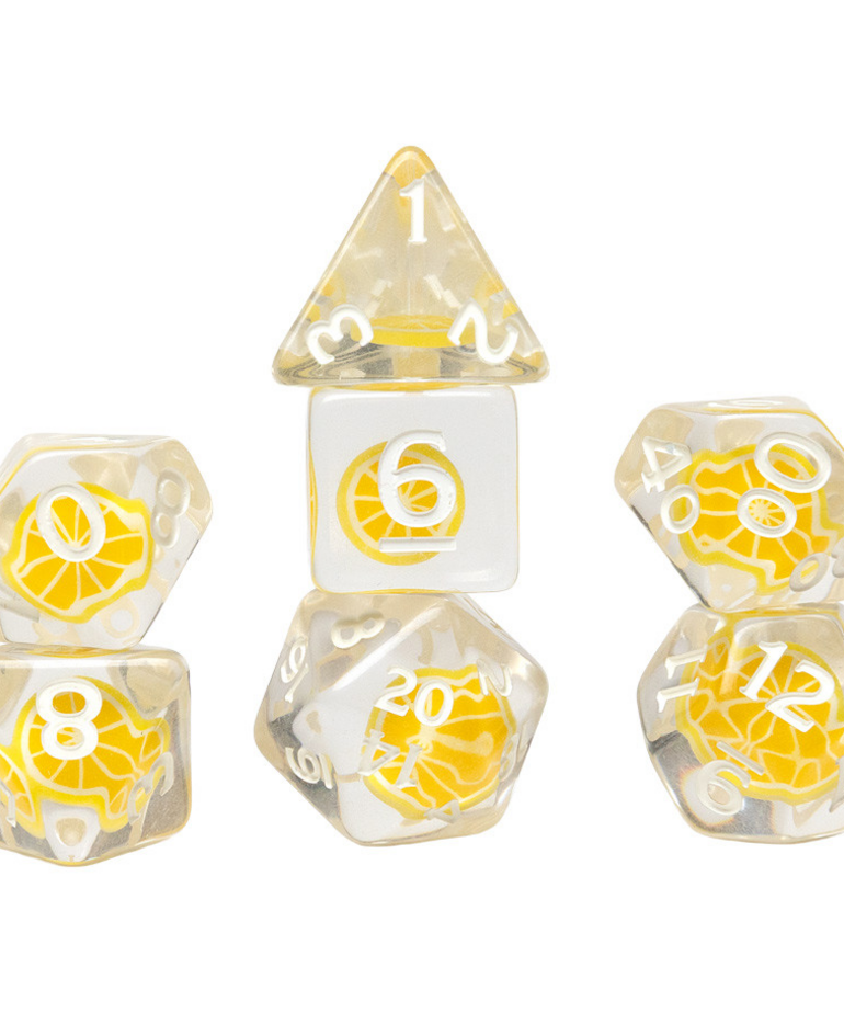 Sirius Dice - SDZ Sirius Dice - Polyhedral 7-Die Set - Fruit Slice - Lemon