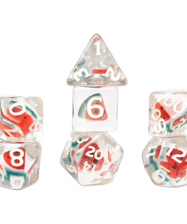 Sirius Dice - SDZ Sirius Dice - Polyhedral 7-Die Set - Fruit Slice - Watermelon