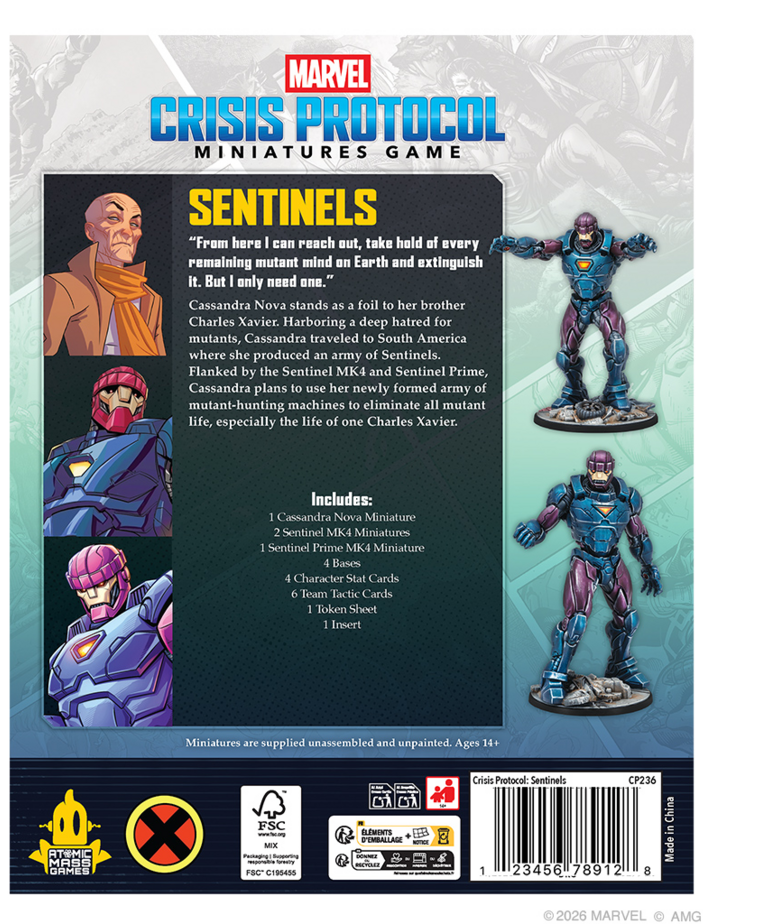 Atomic Mass Games - AMG PRESALE Marvel: Crisis Protocol - Sentinels Affiliation Pack 02/27/2026