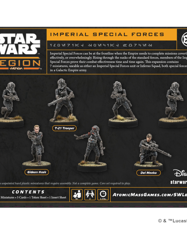 Atomic Mass Games - AMG Star Wars: Legion - Imperial Special Forces