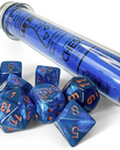 Chessex - CHX Chessex - Polyhedral 7-Die Set - Lab Dice 9 - Borealis Midnight w/ Copper