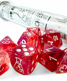 Chessex - CHX Polyhedral 7-Die Set - Lab Dice 9 - Borealis Passion w/ White