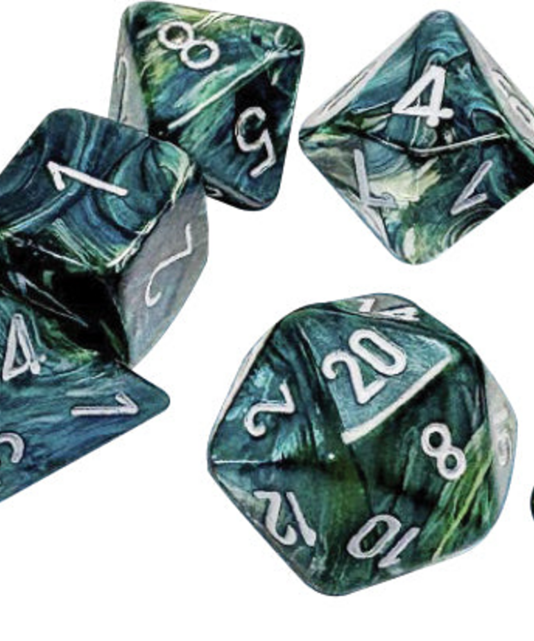 Chessex - CHX Chessex - Polyhedral 7-Die Set - Lab Dice 9 - Lustrous Neptune w/ Grey