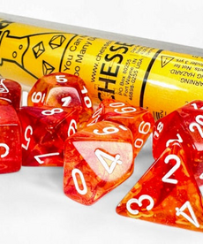 Chessex - CHX Polyhedral 7-Die Set - Lab Dice 9 - Nebula Molten w/ White