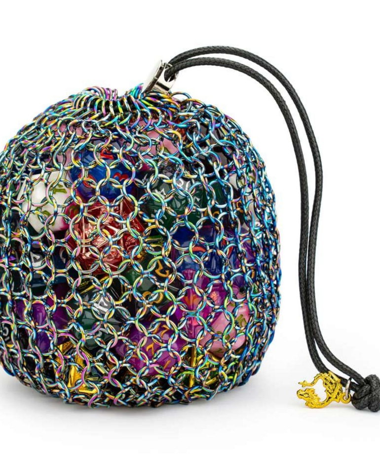 Hymgho Premium Gaming - HYO Hymgho Premium Gaming - Dice Bag - Hero's Chainmail Rainbow