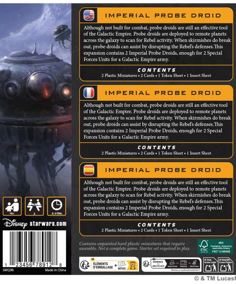 Atomic Mass Games - AMG PRESALE Star Wars: Legion - Imperial Probe Droids 04/03/2026