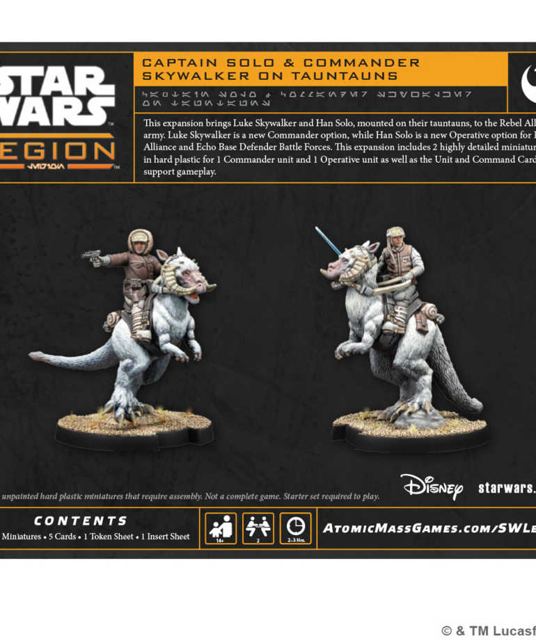 Atomic Mass Games - AMG Star Wars: Legion - Captain Solo & Commander Skywalker on Tauntauns
