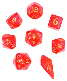 Hymgho Premium Gaming - HYO Polyhedral 8-Die Set - Wyrmforged: Fireball