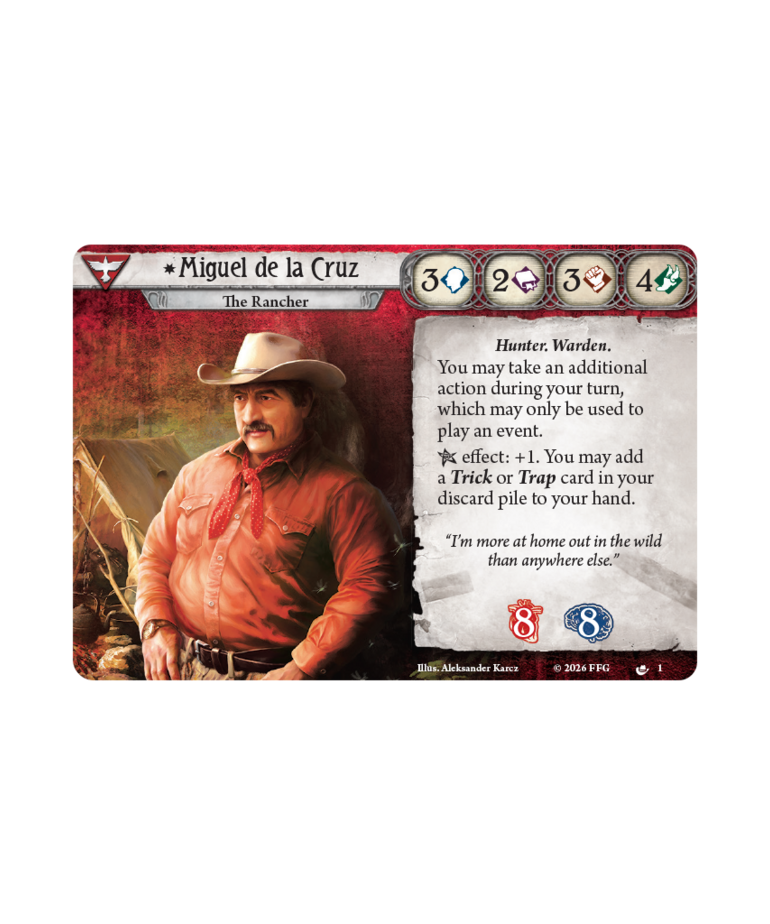 Fantasy Flight Games - FFG PRESALE Arkham Horror: The Card Game - Miguel De La Cruz Investigator Deck 04/17/2026