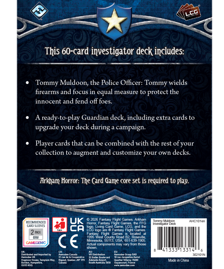 Fantasy Flight Games - FFG Arkham Horror: The Card Game - Tommy Muldoon Investigator Deck