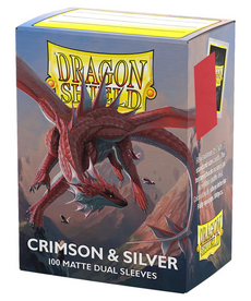 Arcane Tinmen - ATM Dual Matte Card Sleeves - Crimson & Silver