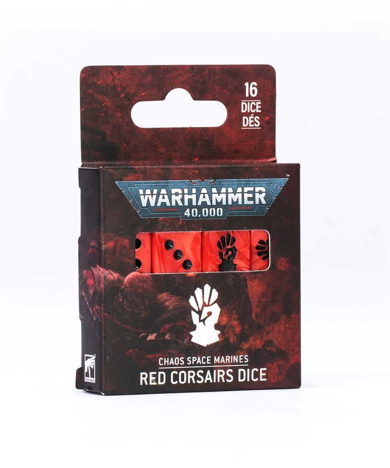 Games Workshop - GAW Warhammer 40K - Chaos Space Marines - Red Corsairs Dice