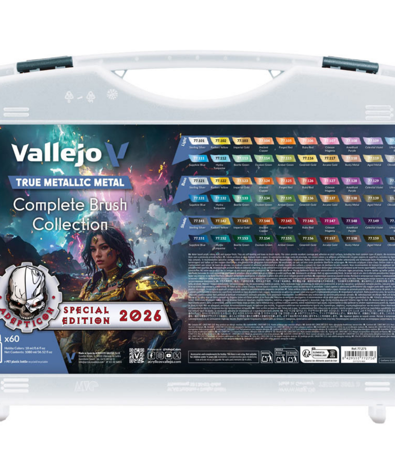 Vallejo - VJP Vallejo - True Metallic Metal - Complete Brush Collection (Adepticon 2026)