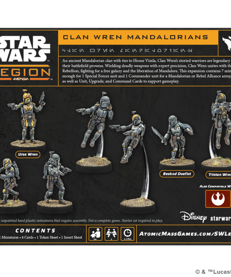 Atomic Mass Games - AMG PRESALE Star Wars: Legion - Clan Wren Mandalorians 06/19/2026